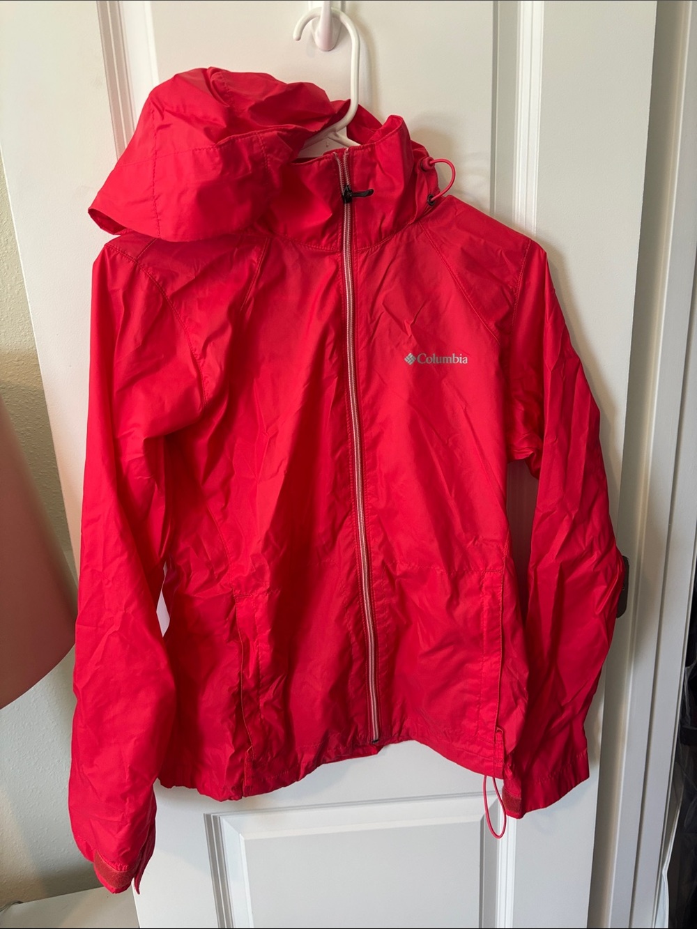 Columbia Kids Bright Red Hooded Raincoat